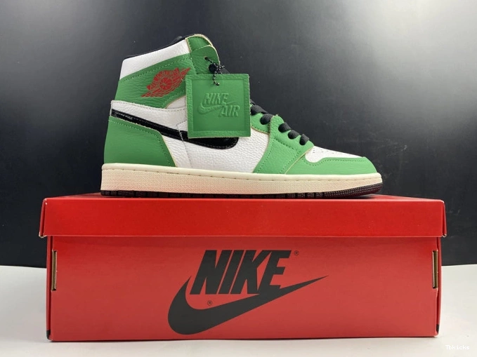 Cheap TBK DB4612-300 Jordan Lucky Air 1 High Retro Green 0705